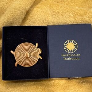 Smithsonian Institution Gold Turtle Brooch